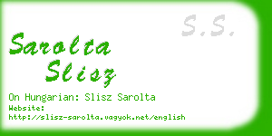 sarolta slisz business card